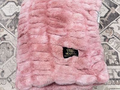 Minky Couture Hugs Cotton Candy Pink Blanket