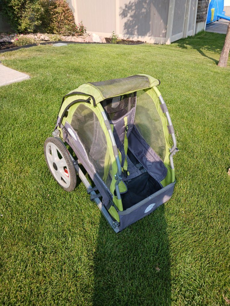 InStep Single Child Bike Trailer - Green & Gray