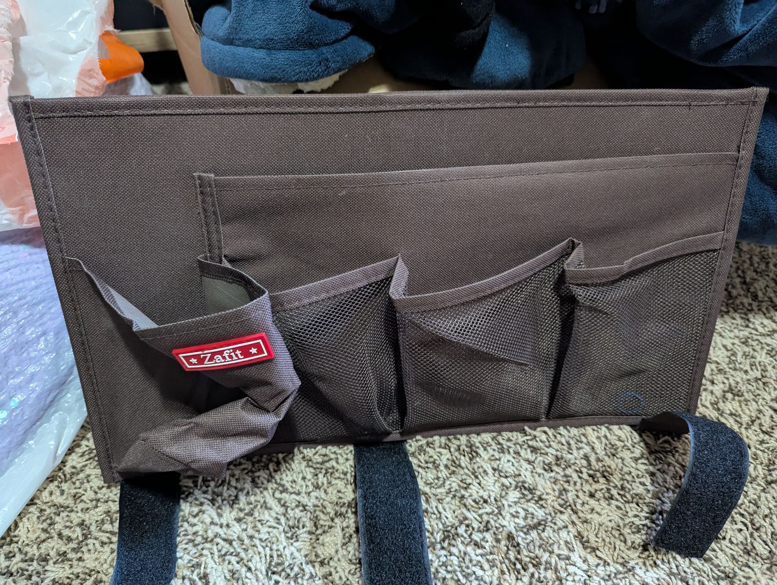 Side of bed storage pockets