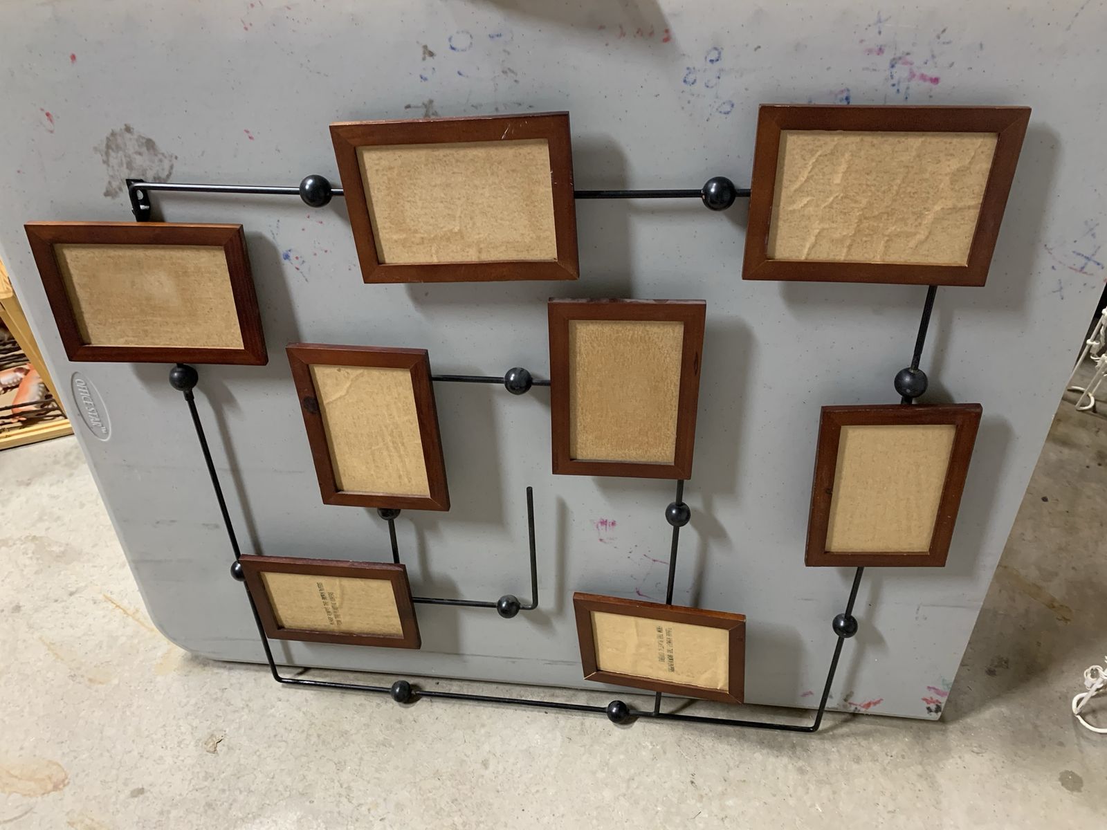 Unique Multi-Photo Metal & Wood Frame - Modern/Industrial Decor Wall Hanging