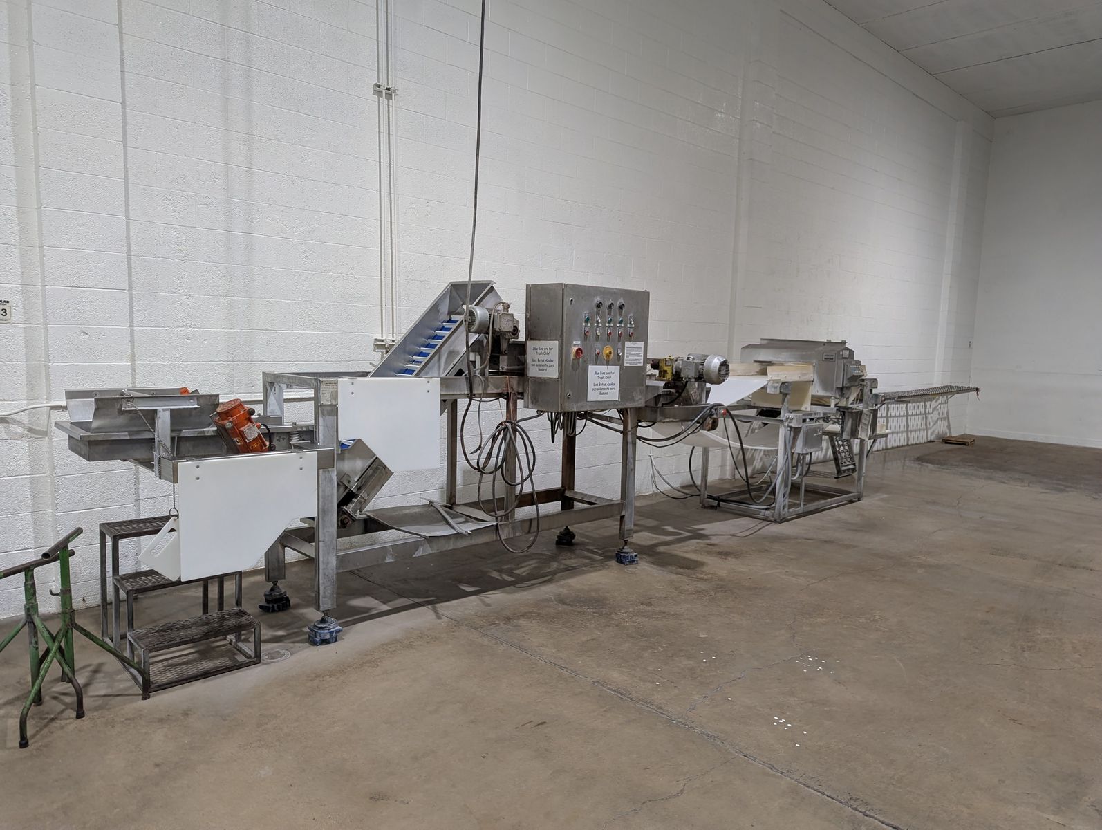 Complete Mushroom/Produce Slicing Line - Lubot Wakker Slicer and Certified Goring Kerr Metal Detector 