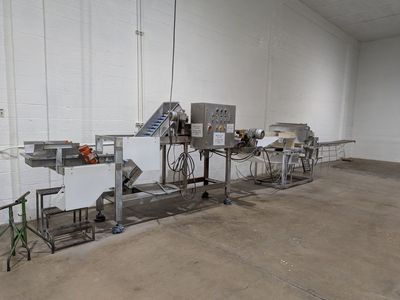 Complete Mushroom/Produce Slicing Line - Lubot Wakker Slicer and Certified Goring Kerr Metal Detector