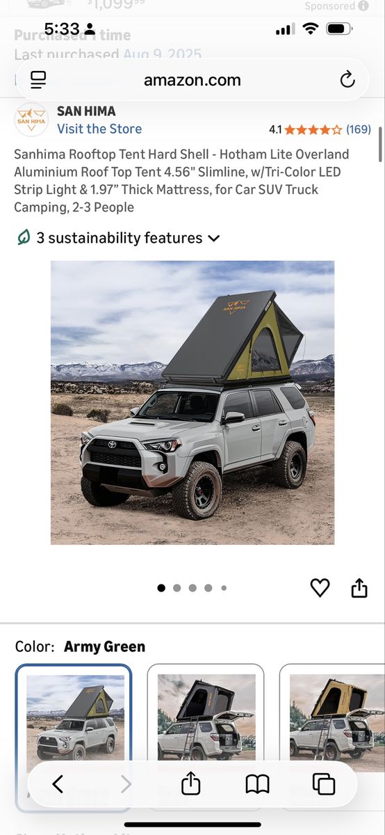 Sanhima Hotham Lite Rooftop Tent