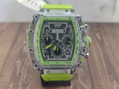 Activa X Invicta Fury Men's Watch w/ Skeleton Dial - 44.3mm, Neon Green (ACW2305-012)