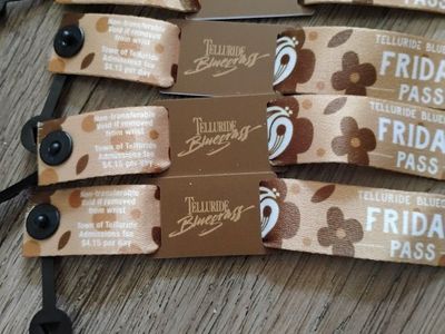 Friday July 19 Telluride Bluegrass Festival 4 Wristbands