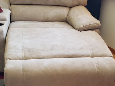 Like New ASHLEY Reclining Faux Suede Microfiber Chaise