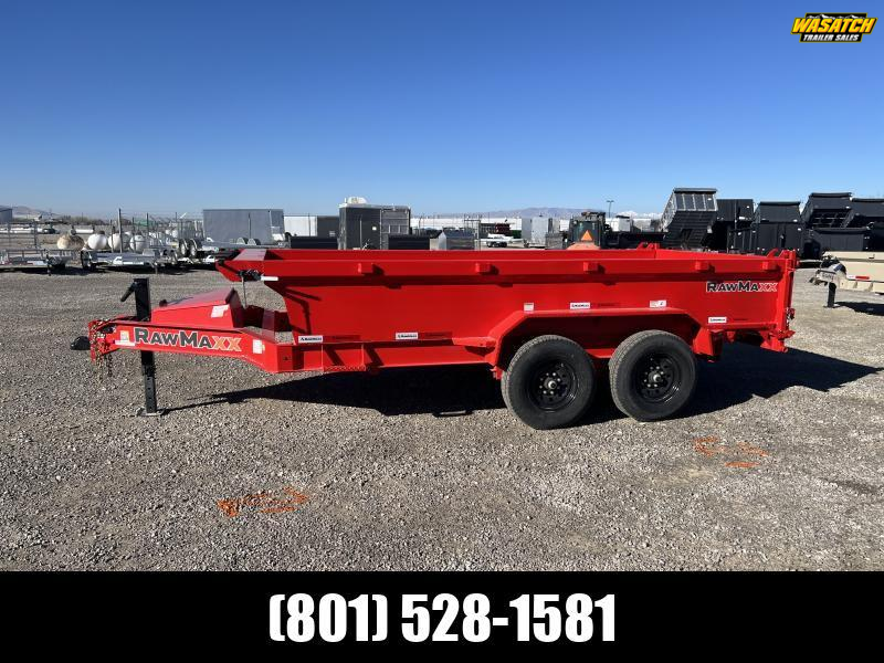 RawMaxx 7x14 GDX Heavy Duty 13lb I-Beam Dump Trailer