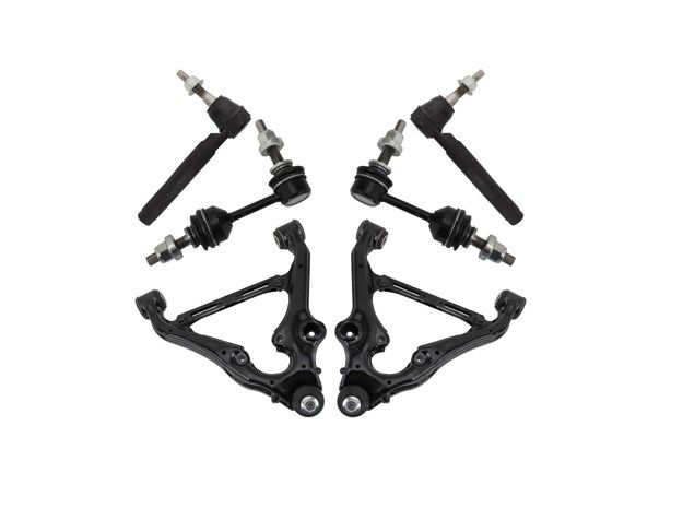 Chevrolet GMC Front 6 Piece Steering & Suspension Kit Silverado Sierra 1500 Sway Bar Control Arms w/ Ball Joints Tie Rod