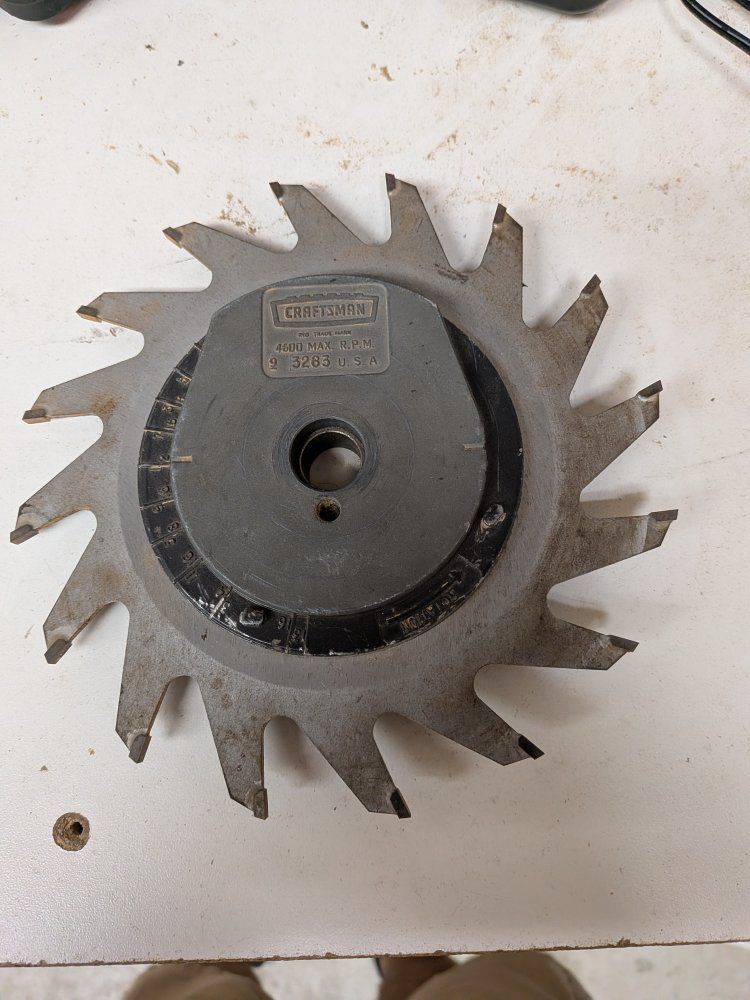 Vintage Craftsman Adjustable Dado Blade Set 4600 Max RPM Woodworking Tool