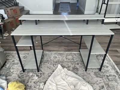 Wood and Metal Desk