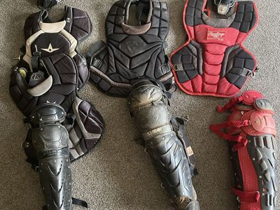 Rawlings & All-Star Baseball/Softball Catcher's Gear Set - Chest Protector, Leg Guards, Helmet