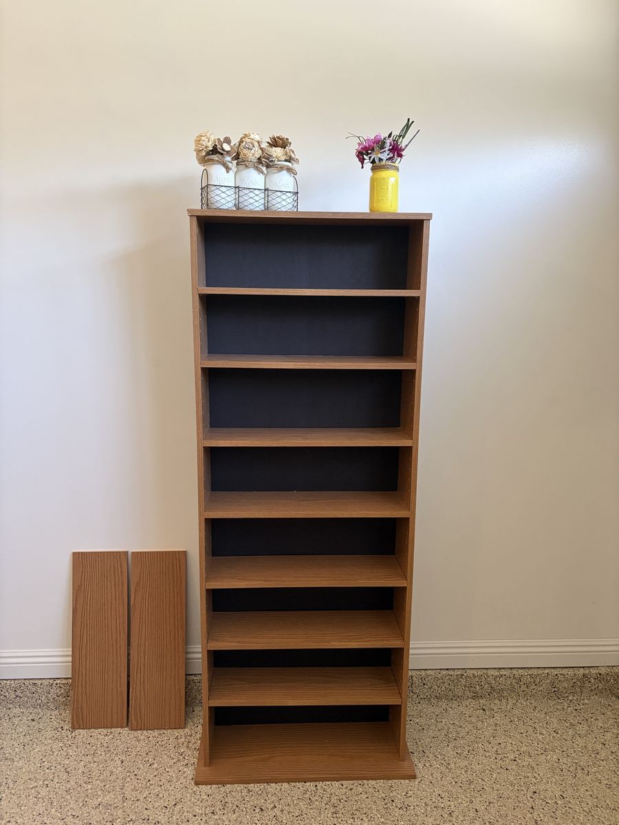 Shelf.  5ft 4in Tall 7 1/2 inches wide flowers include included