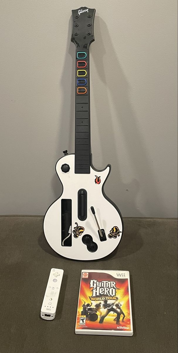 Guitar Hero World Tour Wii Bundle with Gibson Les Paul Guitar and Remote
