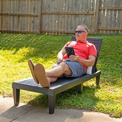 Sunnydaze 5-Position Outdoor Adjustable Chaise Lounge Chair Qty 2