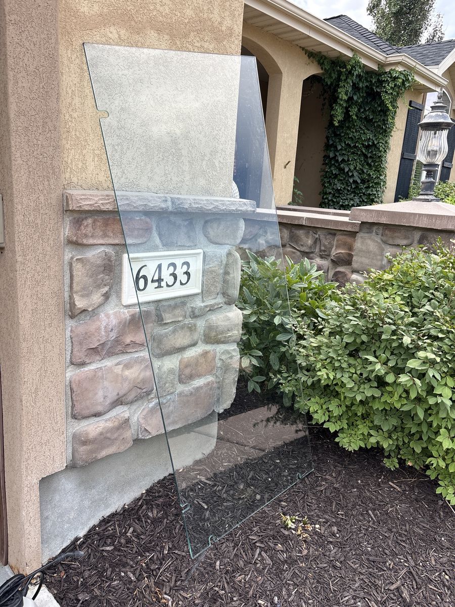 Tempered Glass Shower Door Panel 28" x 72" Clear Glass