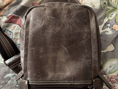 GTM Leather Sling Bag Crossbody Backpack