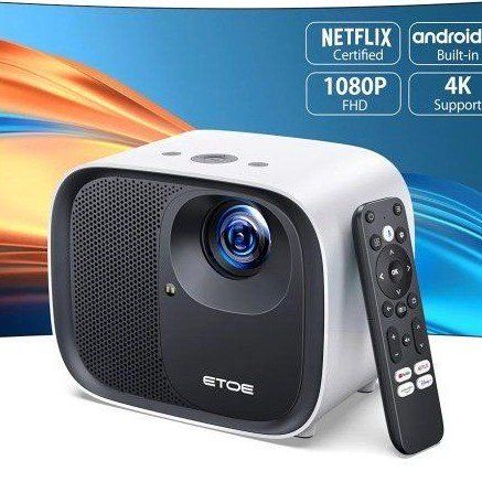 ETOE 4K Android TV 10.0 Projector, new