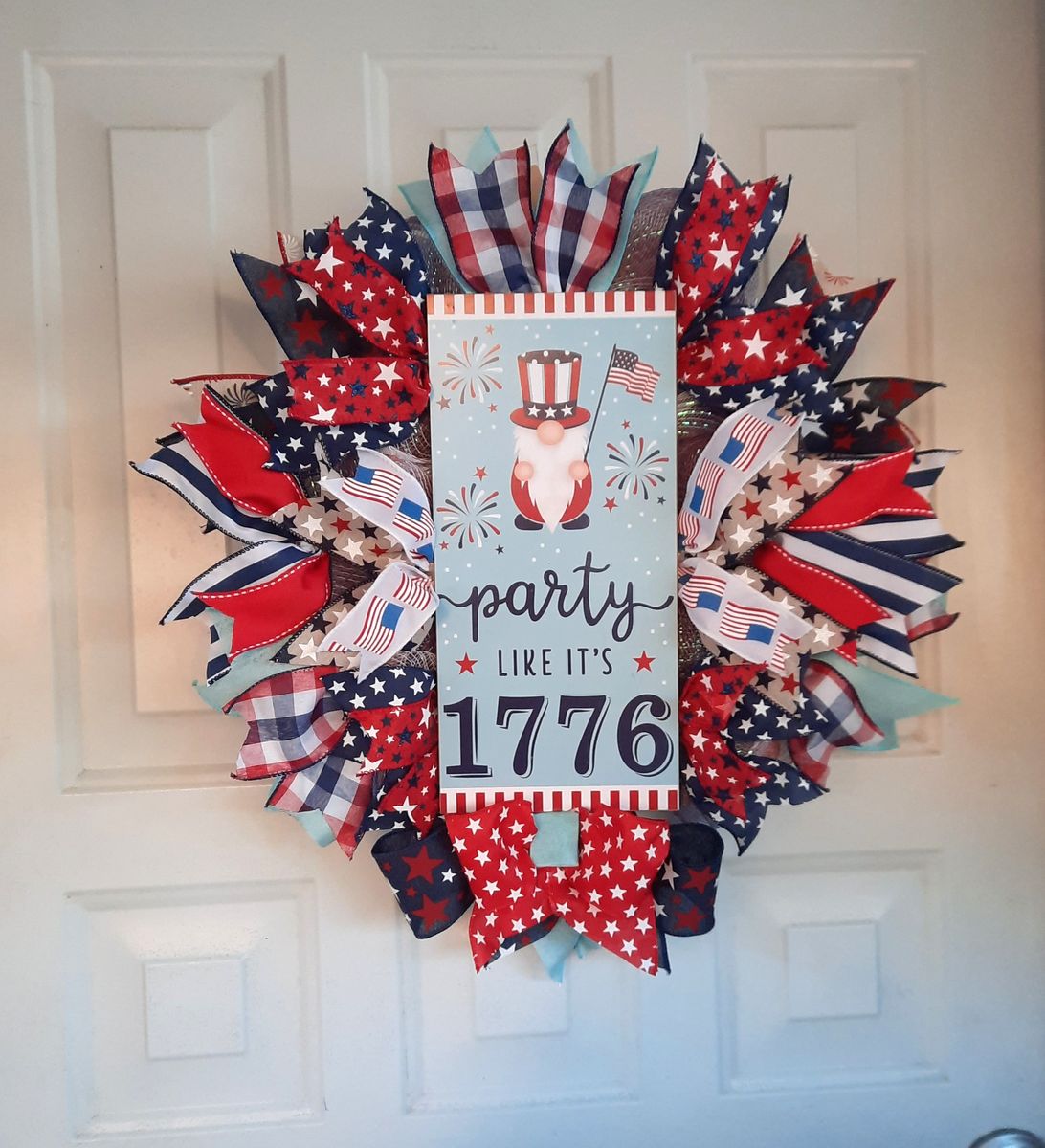 Patriotic Gnome wreath