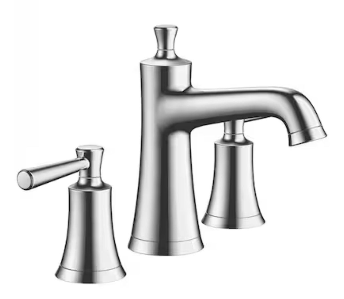 Brand new!Hansgrohe Joleena Chrome Widespread 2-Handle WaterSense Low-Arc Bathroom Faucet