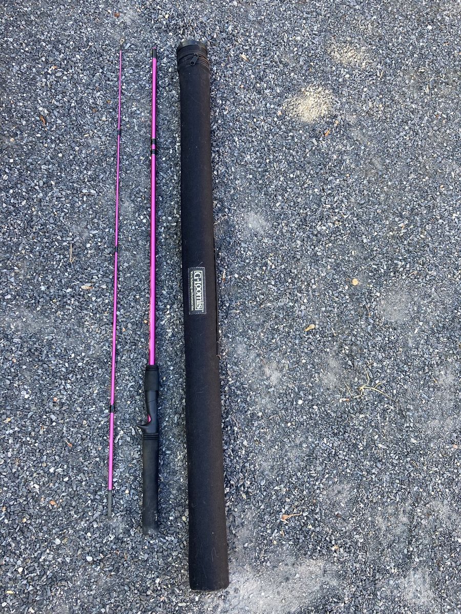 Zebco 33LC602MB 6'0" Medium Spinning Rod (Pink) with G. Loomis Carrying case/tube