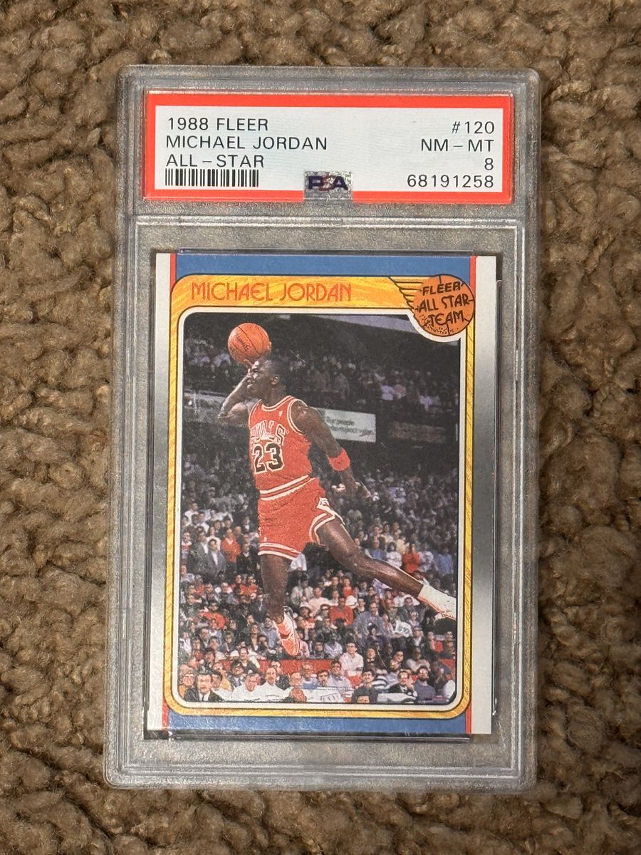 1988 FLEER ALL-STAR #120 MICHAEL JORDAN PSA 8