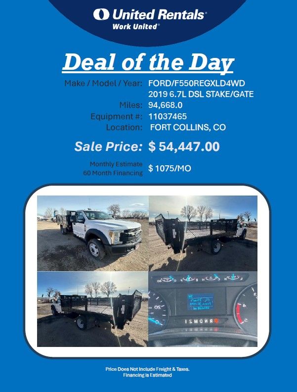 Truck Ford 550 Flat bed nice rig 2019 94K miles  in Fort Collins CO