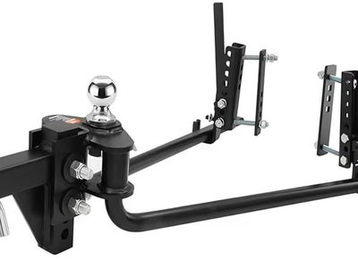 VEVOR Sway Control Weight Distribution Hitch, 1,500 lbs Capacity, Trailer Hitch Kit with 2-Inch Solid Steel Shank, 2-5/16 Inch A