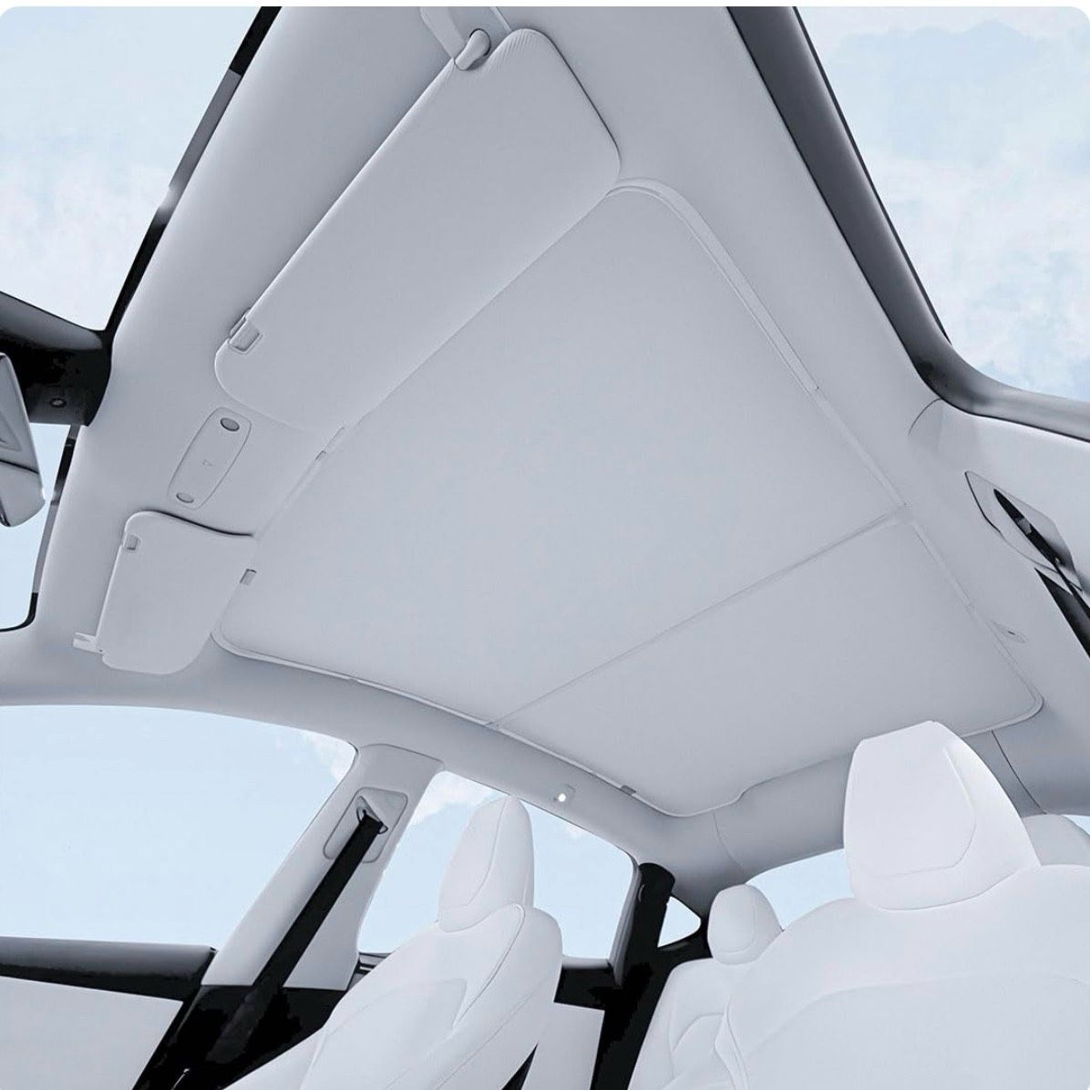 VION Tesla Model Y 2025-2026 Dual-Material Roof Sunshades - Precision Fit, No Sag, Full Blackout