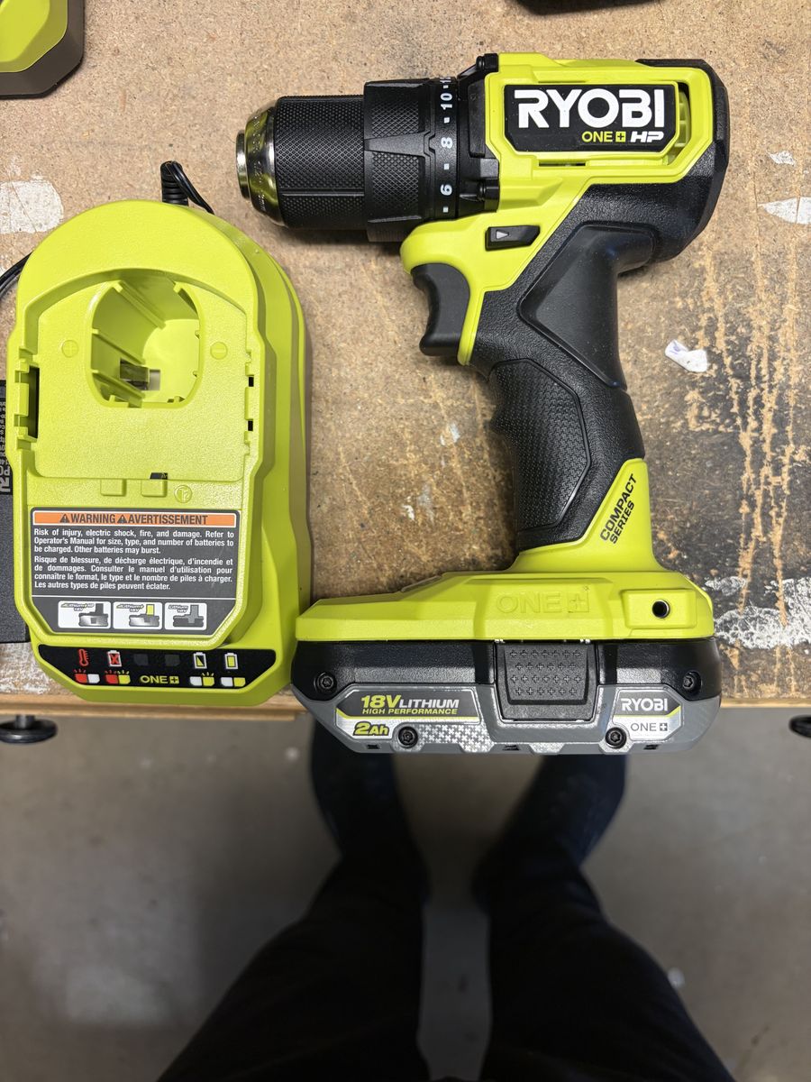 New Ryobi Hp Brushless Compact Drill  Batt Charger