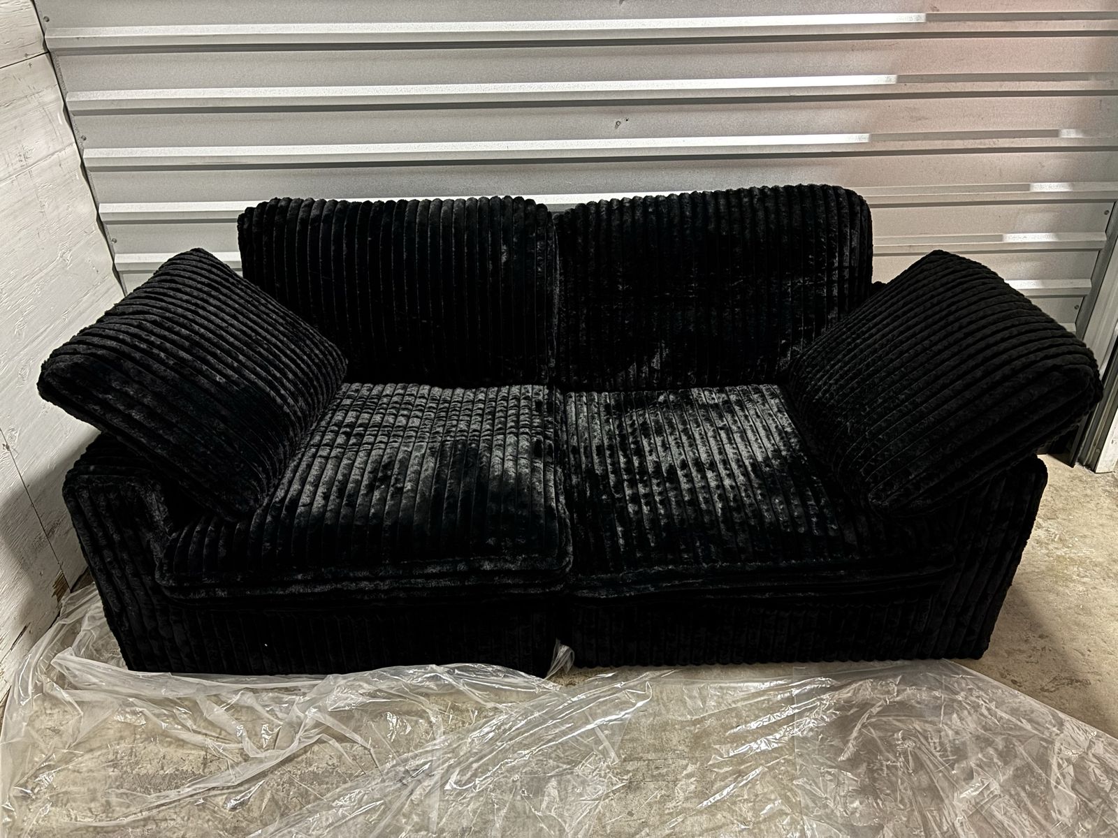 Brand New Magic Home Black Cloud Couch Corner Pieces - Pair (Fully Assembled)