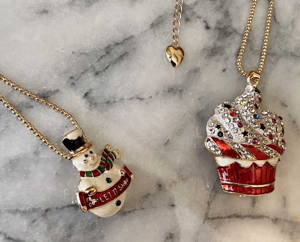 NEW -Designer Betsey Johnson Bling Rhinestone Necklaces-Beautiful -Prices Vary C PIX