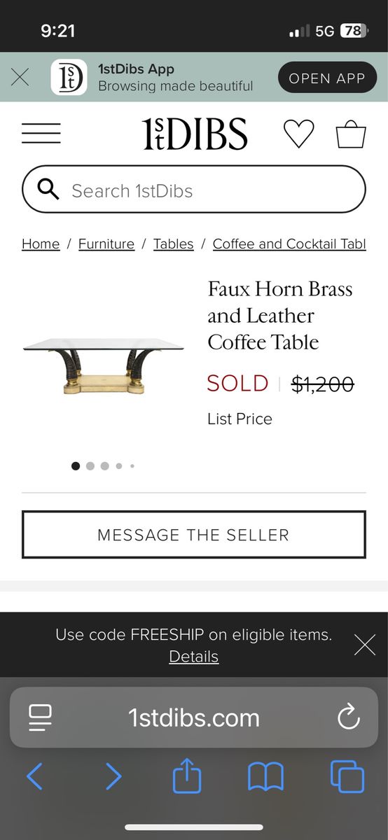 Maitland-Smith Coffee / Living Room Table