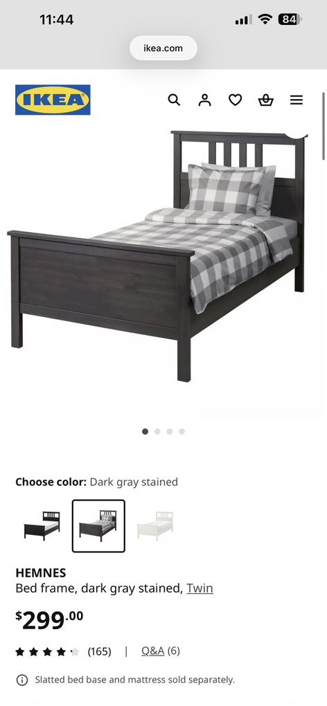 Ikea Twin bed Frame W/ Purple Mattress