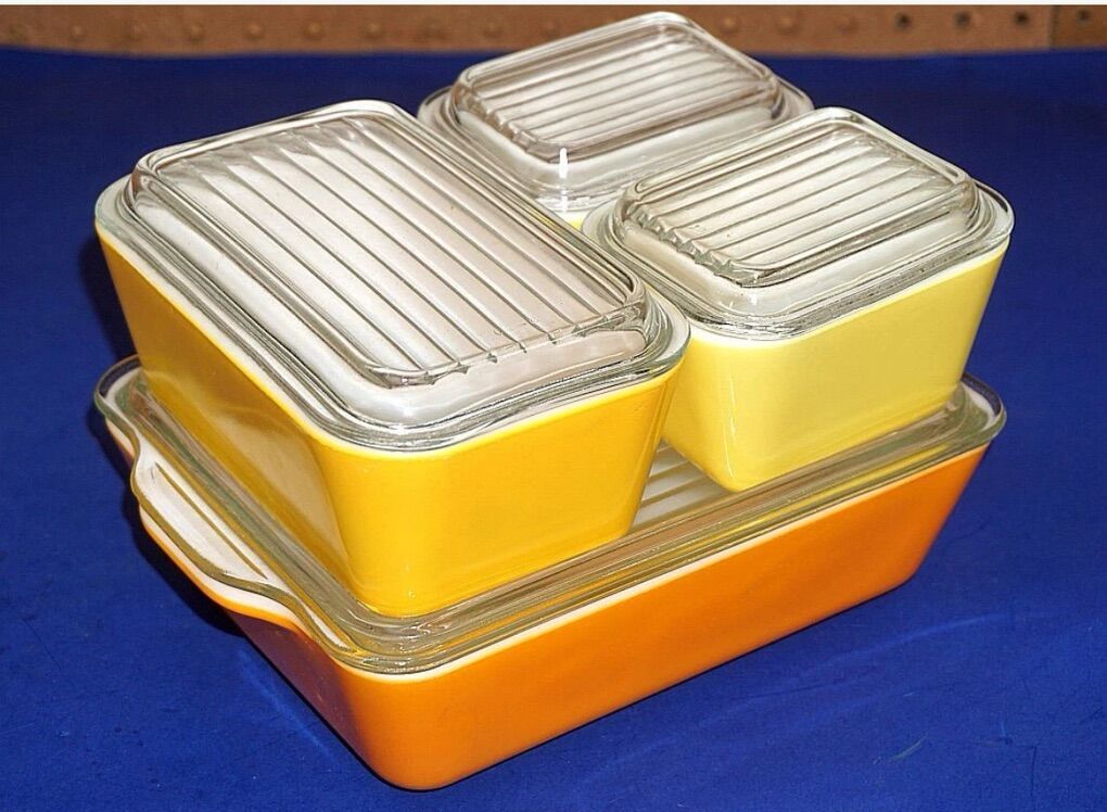 Vintage Pyrex refrigerator set