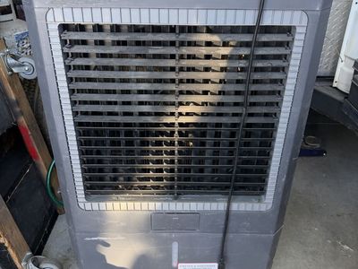 Hessaire Portable Evaporative Cooler, Swamp Cooler, Gray, on Wheels