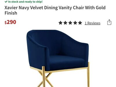 Velvet armchair set of 2