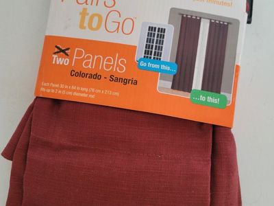 Pairs to Go Window Panels (2) 30" x 84" Room Darkening Curtains