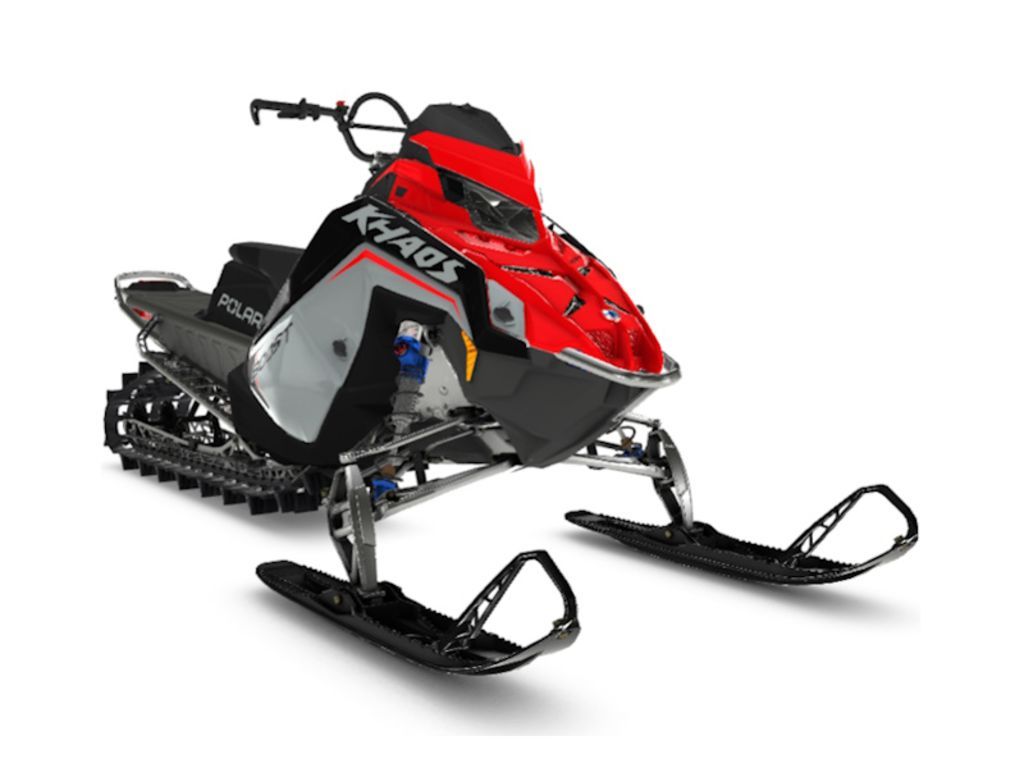 2025 Polaris® Boost RMK KHAOS 155 Storm Gray / Indy Red