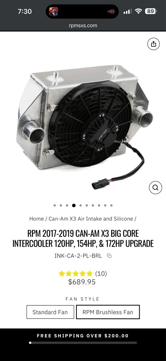 RPM Powersports Big Core Intercooler for 2017-2019 Can-Am Maverick X3
