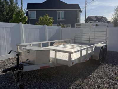 Baughman 7x15 aluminum tandem axle trailer