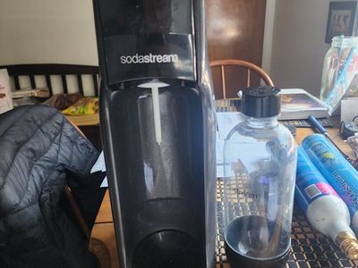 SodaStream Sparkling Water Maker with Bottle and CO2 Cylinders - Black