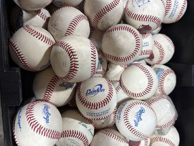 New baseballs 40 dollars a dozen. ALL LEATHER, no synthetic junk