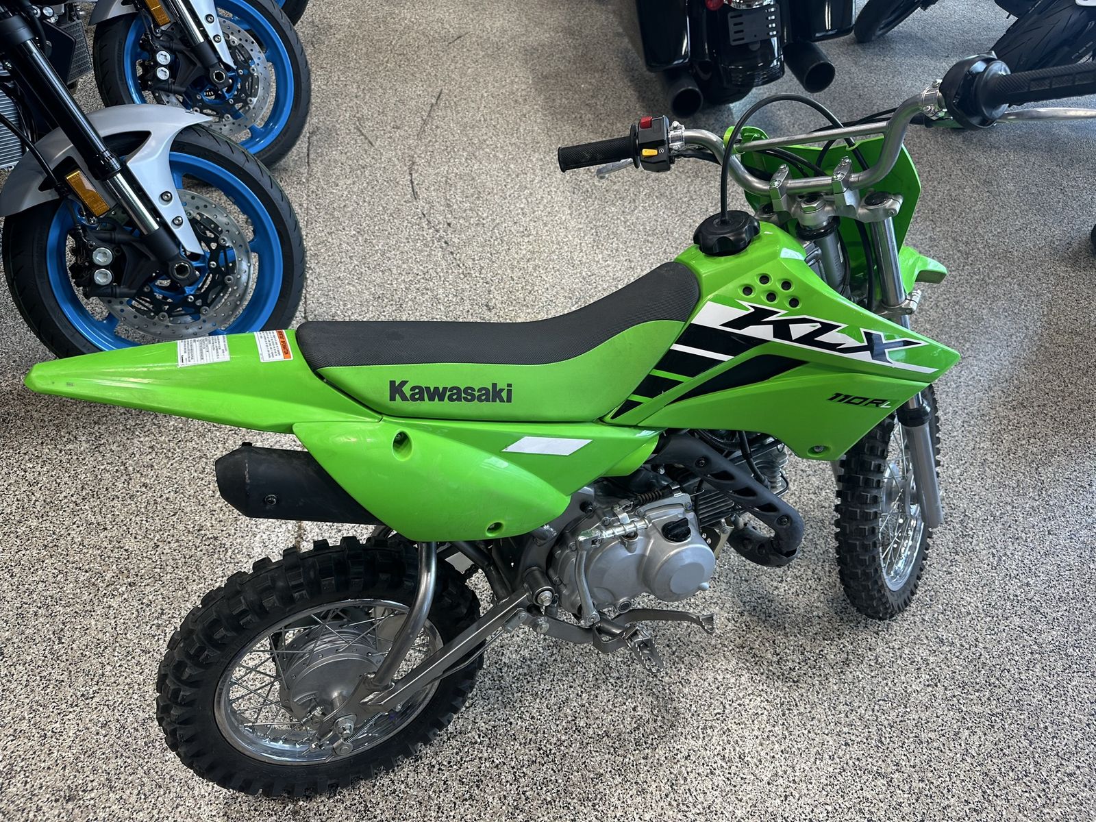 Kawasaki KLX 110L Dirt Bike - Green, Off-Road Motorcycle