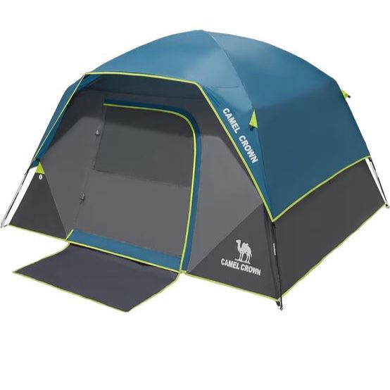 Camel Crown 4-Person Camping Tent - Purple or Blue