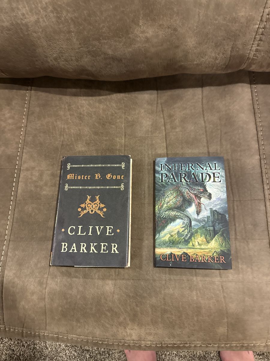 Clive Barker Books Set - Mister B. Gone & Infernal Parade Used