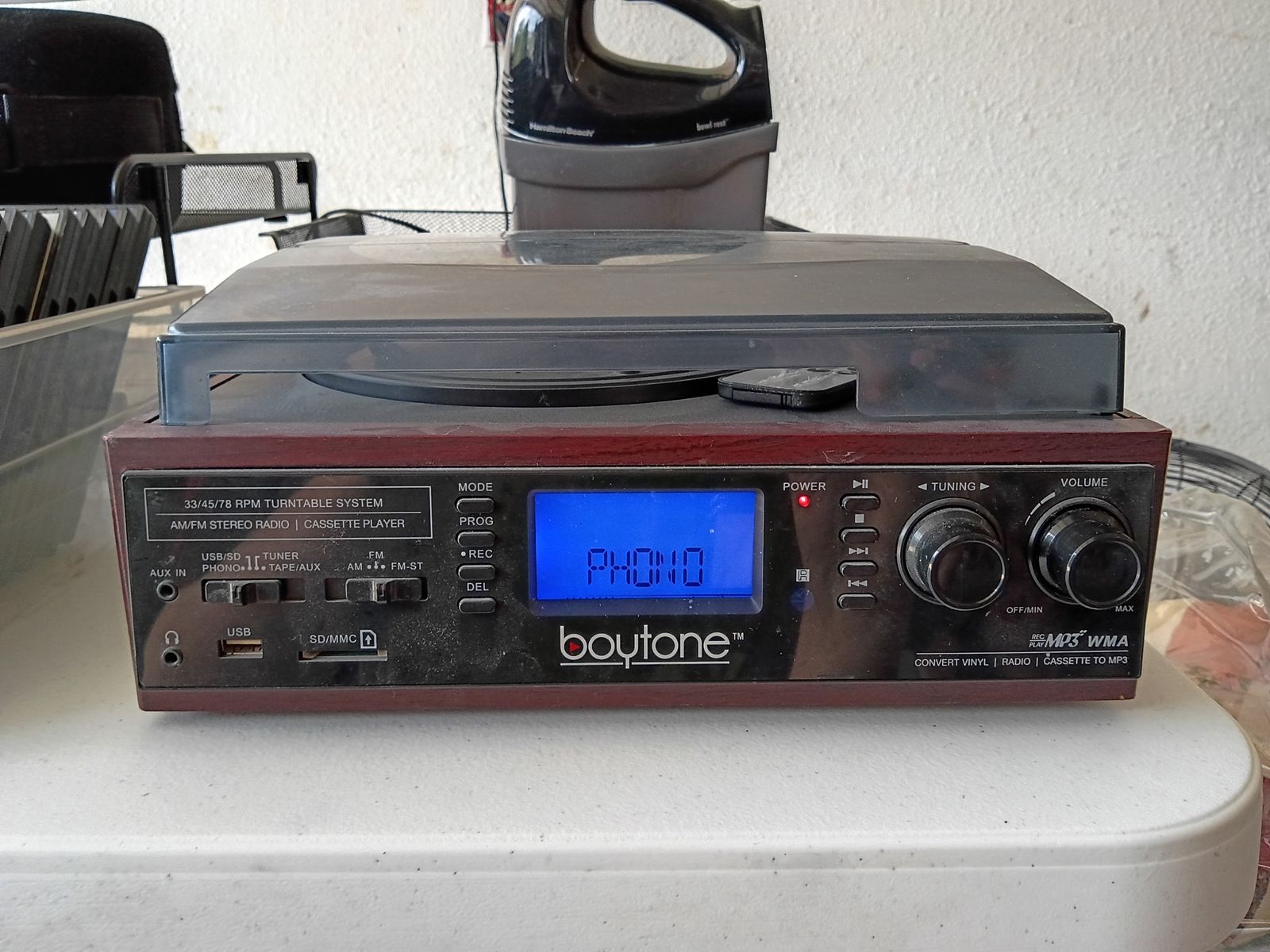 Boytone Record Player w/ Cassette Player