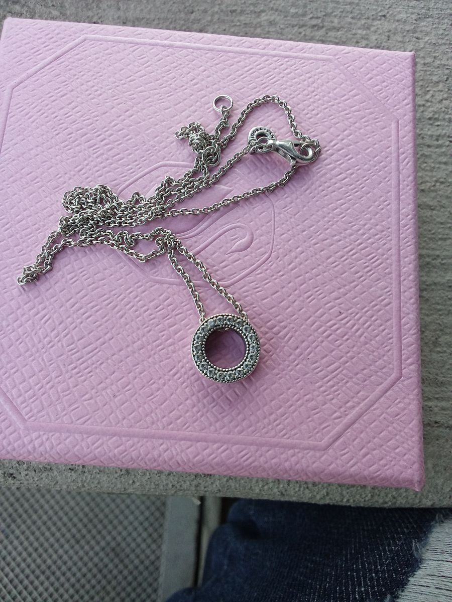 Pandora CZ circle collier necklace