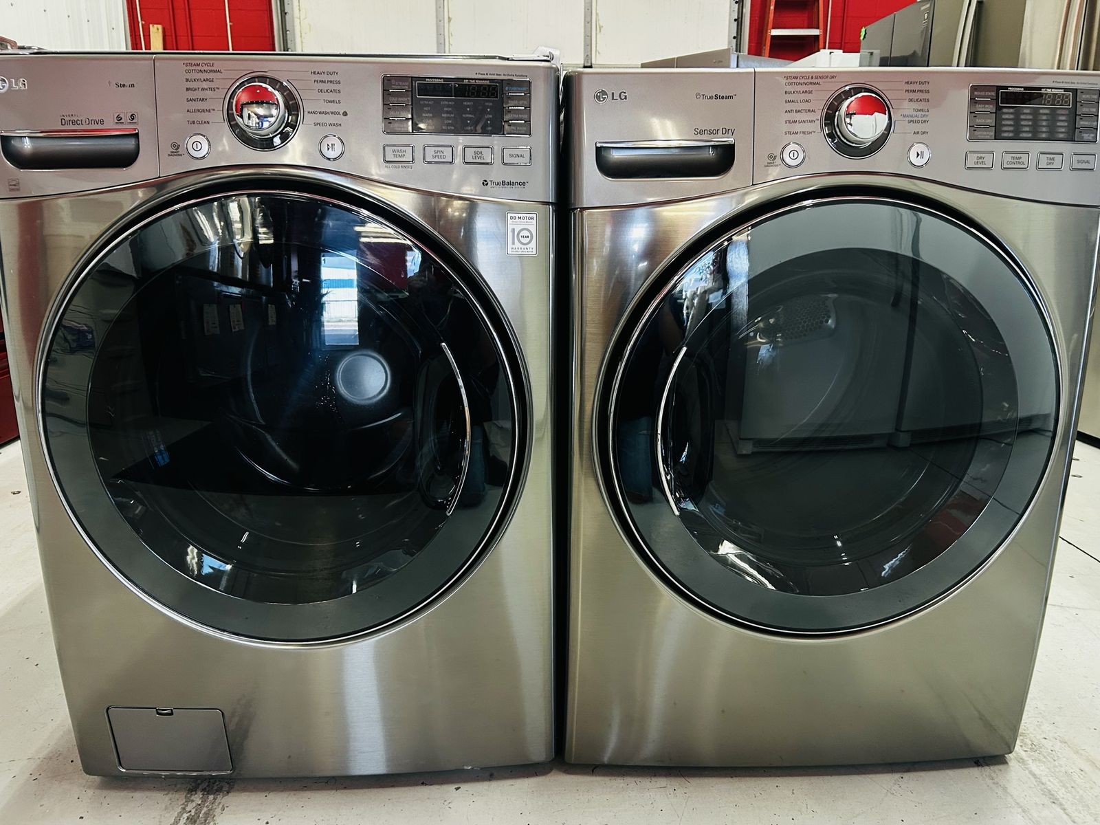 Lg Steam Electric Front Load Set/Stackable