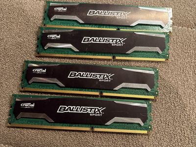 Crucial Ballistix Sport 16GB (4x4GB) DDR3-1600 Desktop RAM