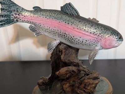 Large hand crafted rainbow trout. one of a kind. absolutely beautiful! excellent condition located in Roy venmo or cash fcfs
